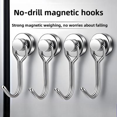 1/2pcs Wholesale Extra Strong Magnets with Hook for Hanging Magnetic Hooks Heavy Duty Neodymium Rare Earth Magnetic Hangers