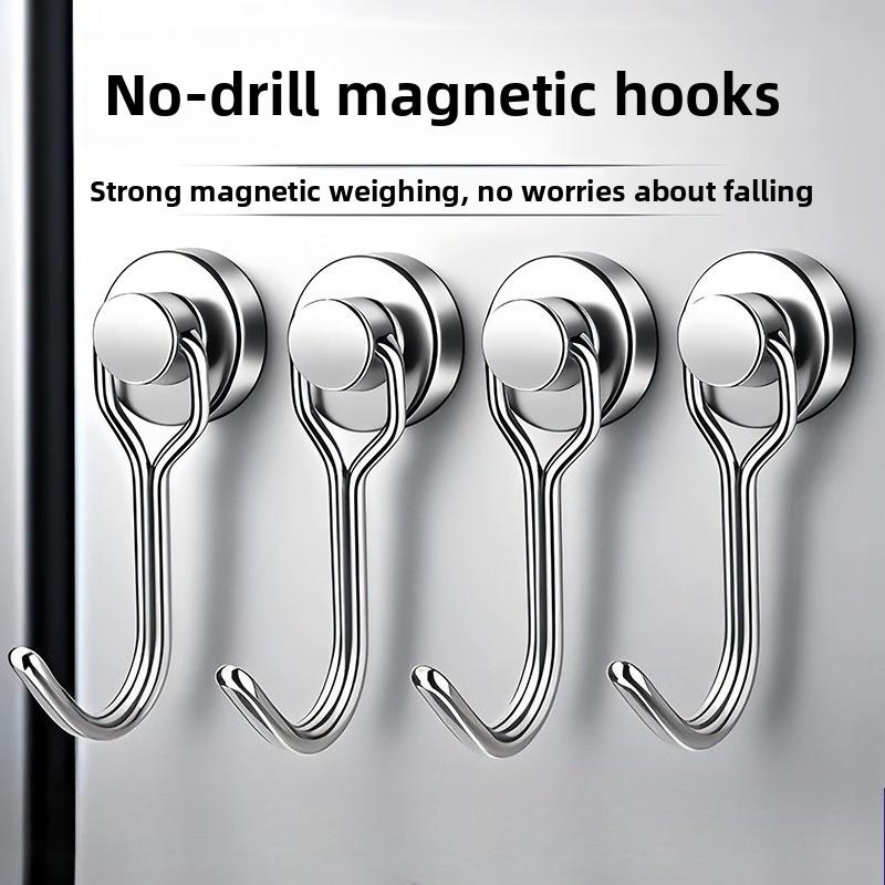 1/2 Stück Großhandel Extra Starke Magnete mit Haken zum Aufhängen Magnetische Haken Schwerlast Neodym Seltene Erde Magnetische Aufhänger