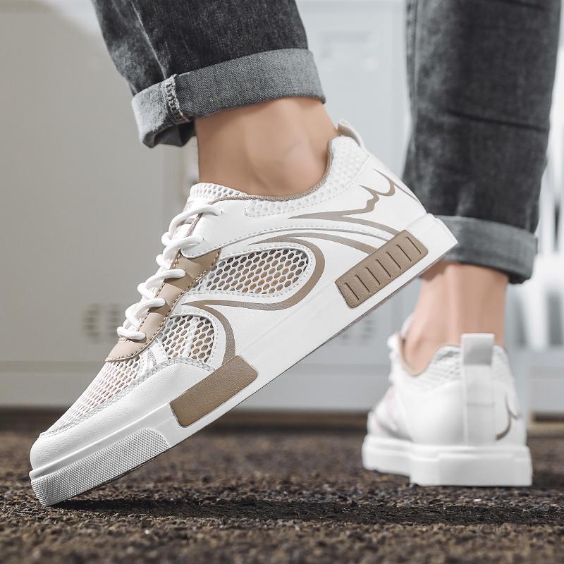 Heren Sportschoenen Zomer Ademend Casual Skateboard Schoenen Plus Size Witte Hardloopsneakers Schoenen voor Studenten