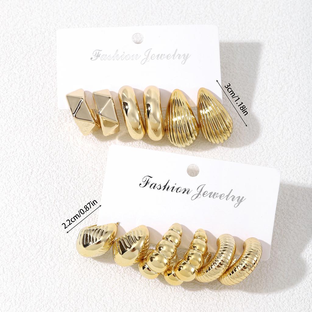 European and American New Earrings Set High-end Acrylic Personality Exaggerated Retro Geometric Irregular Ear Jewelry