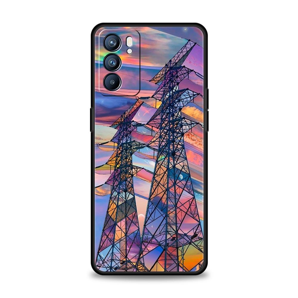 Carino arte bella indie rosa acceso Custodia Per Oppo Reno8 Reno7 Reno6 Pro A54 5G Find X6 X5 A53 A52 A9 A15 A95 A17 A16 A57 A31 Copertura