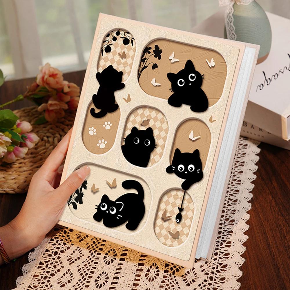 

6 Inch Family Commemorative Photo Insert Cute Panda Kitten Large Capacity Photo Album Storage Horizontal Photo Album