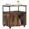 Cabinet with Charging Station Smoked Oak 61 x 46 x 67 cm
