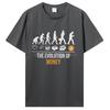 Bitcoin Evolution Of Money Cryptocurrency Tops T-shirt Satoshi Nakamoto Vintage Tees Cotton Tshirt Men's Clothing Oversized
