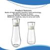 Efficient Oil Dispenser with Controlled Pour Spout Portable Glass and Steel Oil Bottle Dispenser for Kitchen