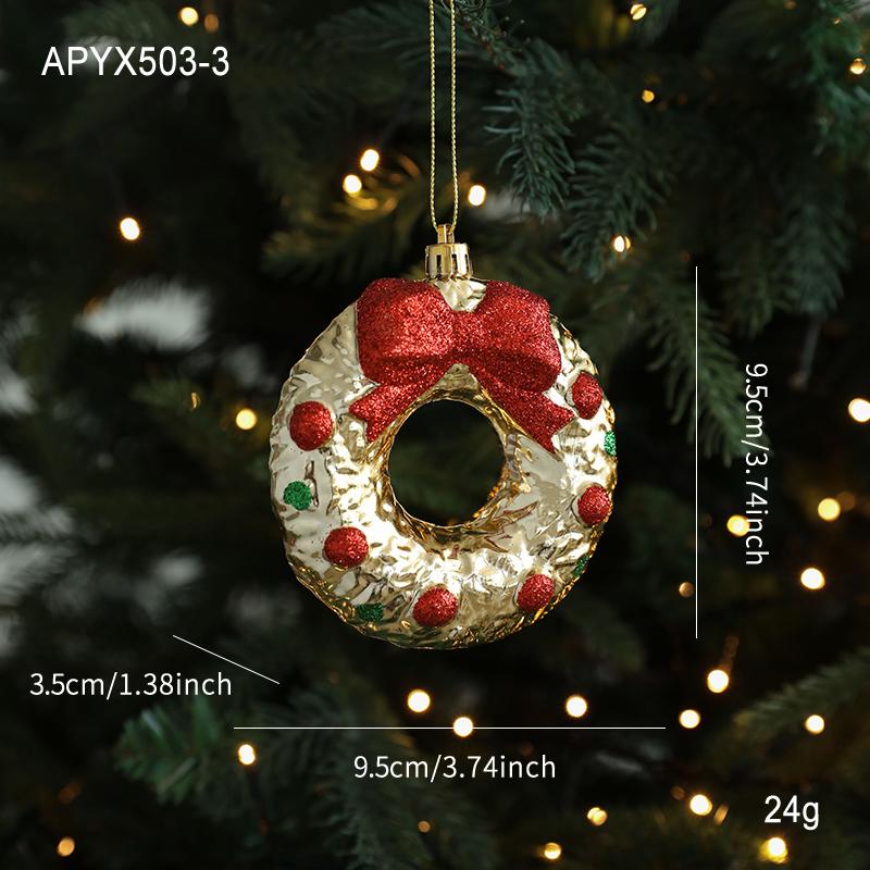 

Christmas ornaments pendant champagne gold new product window Christmas tree decoration plastic cartoon bear