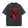 Game Devil May Cry Dante Vintage Acid Washed T-shirt Men Gothic Retro Fashion Short Sleeve T Shirts Male Hip Hop Streetwear