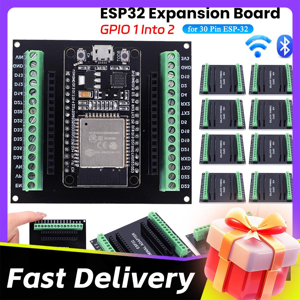 1-10PCS ESP32 Breakout Board GPIO 1 into 2 ESP--32 CP2102 Development Board Wireless WiFi+Bluetooth Dual Core Expansion Board