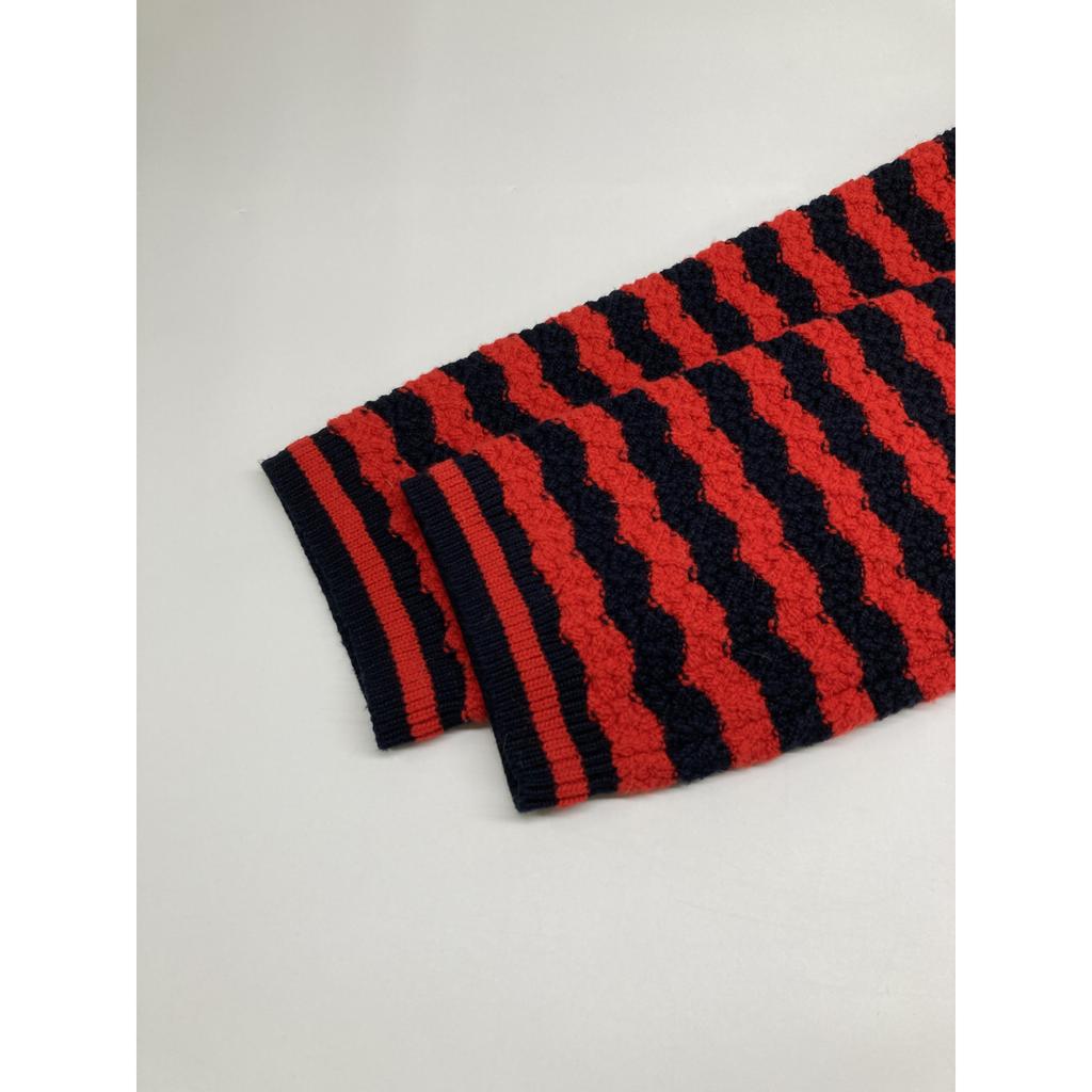 GUCCI Red 501827 Cotton x Wool Long Cardigan tops S Red x navyUsed