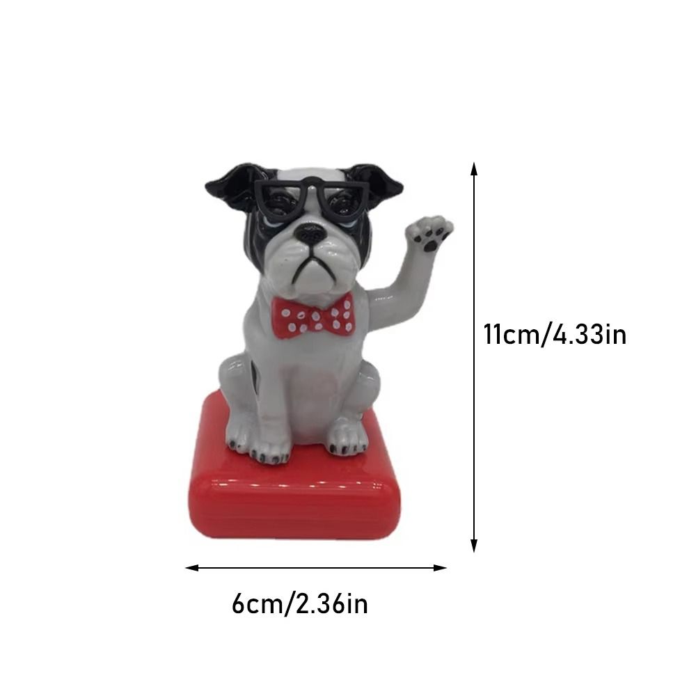 Solar Power Solar-powered Dog Car Ornament Cartoon Dog Car Dashboard Decoration  For Automotive