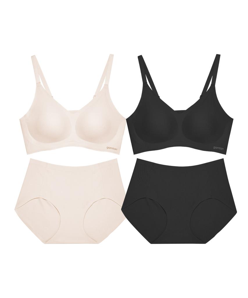 Gamtan Rayon Cool Basic Hook-Type Bra And Panty 2-Set