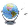 Geography Teaching World Map Globe 10cm Plastic & Metal Educational School Home Decor Desktop Globe