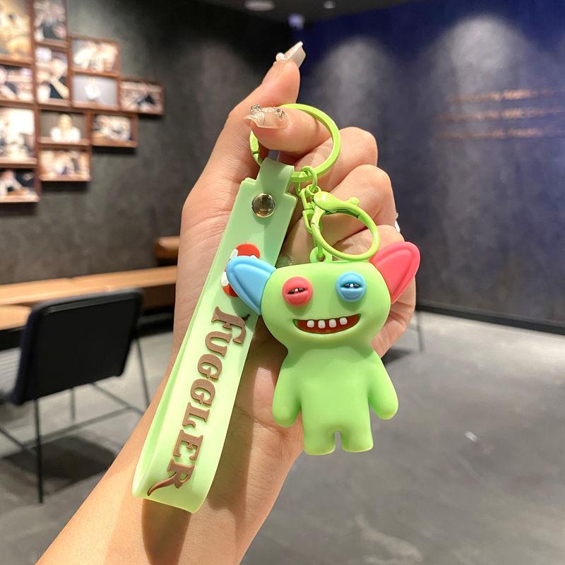 Budding Monster Keychain Ugly Cute Doll Bag Pendant Fuggler Tooth Monster Doll Machine Gift large