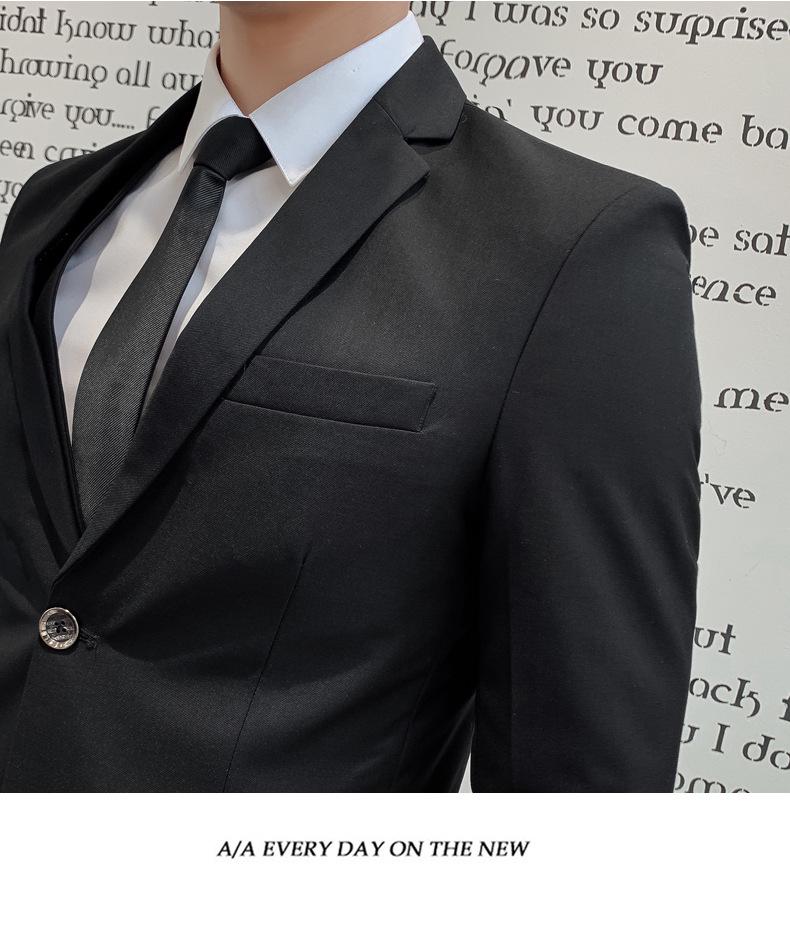 2022 Men's Solid Color Two-Button Suit & Trousers Set