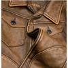 Chinese Size Vintage Men Leather Jacket Soft Genuine Cowhide Spring Autumn