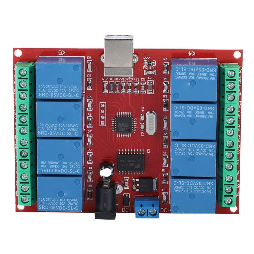 5V DC USB Relay Module 8-Channel Intelligent Control Module Computer Control Module USB Control