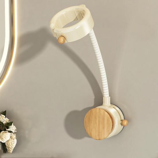 Hair Dryer Rack with 360 Rotatable Universal Hose Adjustable Hands-Free Use Hair Dryer Stand Powerful Vacuum Suction Cup No Drilling Hair Dryer Stand
