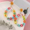 Pendientes bohemios de moda para mujer, pendientes de flores dulces de estilo colorido, joyería, pendientes con cuentas florales, accesorios LXY