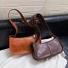 Vintage PU Leather Bag For Women Shoulder Bag Zipper Underarm Bag With Adjustable Strap Y2k Hobo Crossbody Sling Stylish Purse