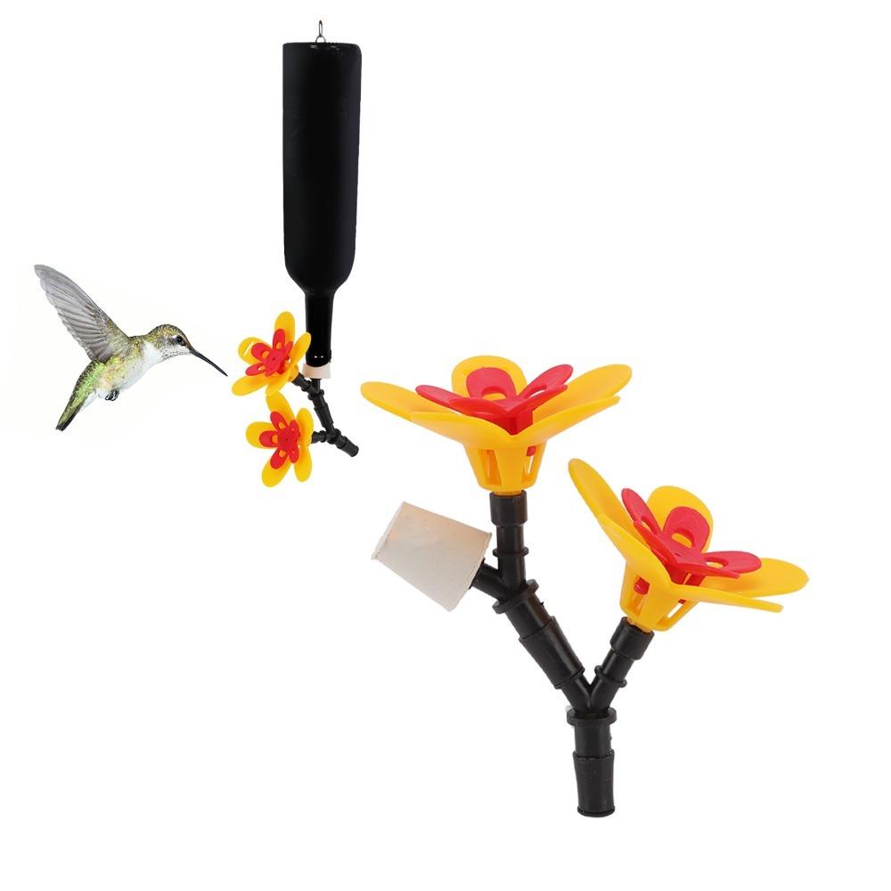 Hanging Design Hummingbird Feeder Kit Dual Flower Bird Feeding Kit For Garden