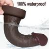 Dark Brown Realistic Silicone 30CM Dildo with Mushroom Head, Strong Suction Cup, Soft Body-Safe Silicone, Waterproof, Discreet Packaging