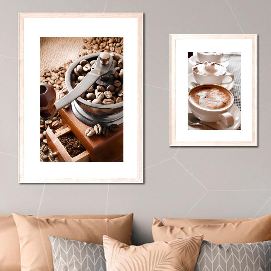 Coffee Bean Cup Chocolate Cake Dessert Shop Wall Art Canvas Painting Posters And Prints Hotel Cafe Picture Restaurant Room Decor