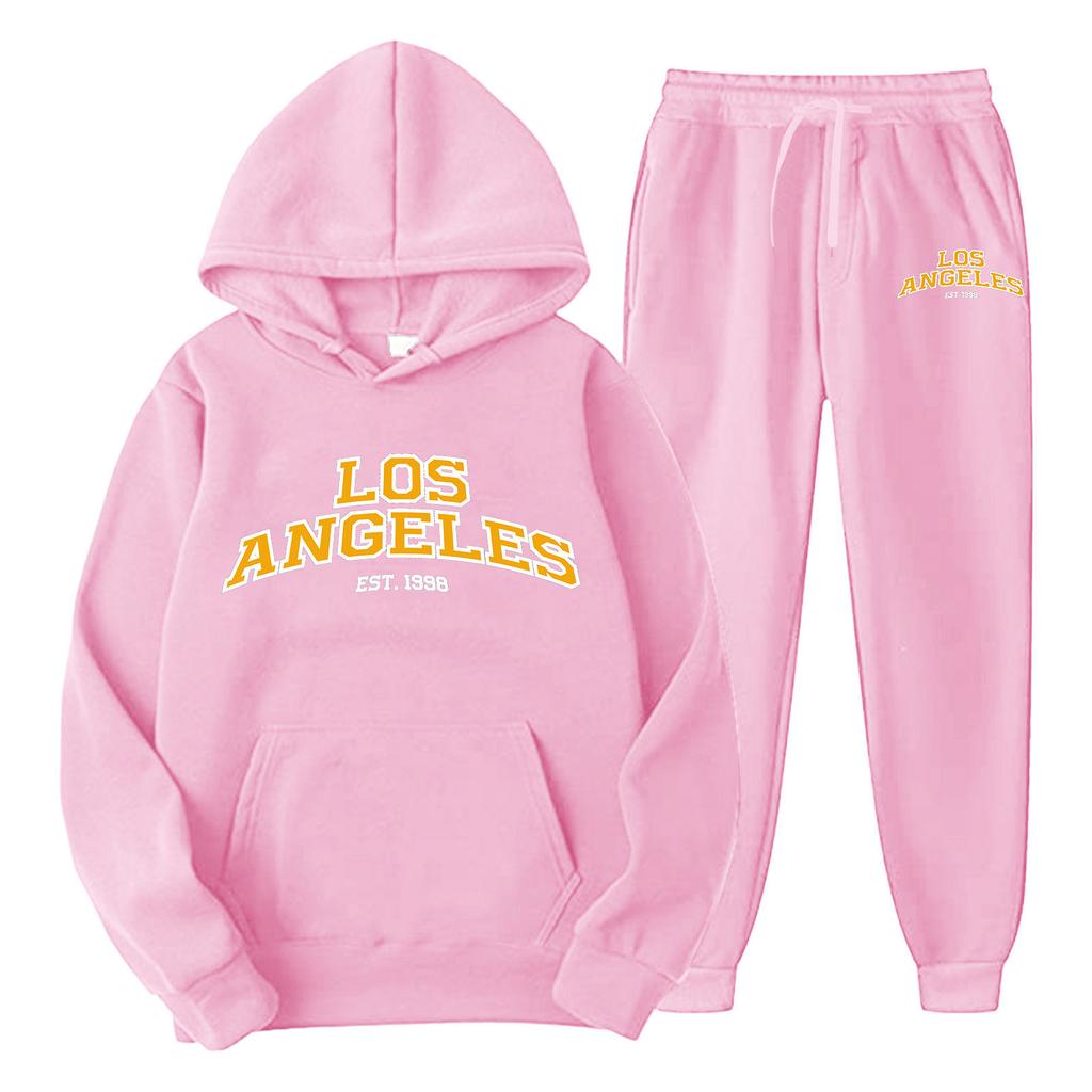 Men's suit pullover sweatshirt sweatpants set sweatshirt set fashion fleece men's hoodie