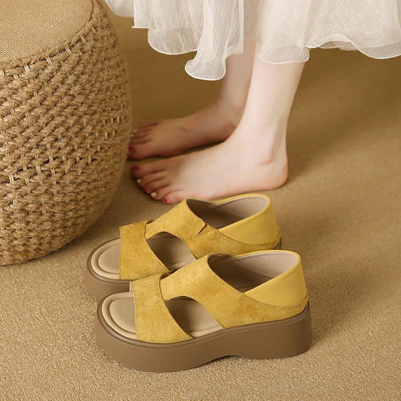 Platform Sandals Women's New Summer Two Wear Great Look Beautiful Not Tired Feet with Skirt Shoes
