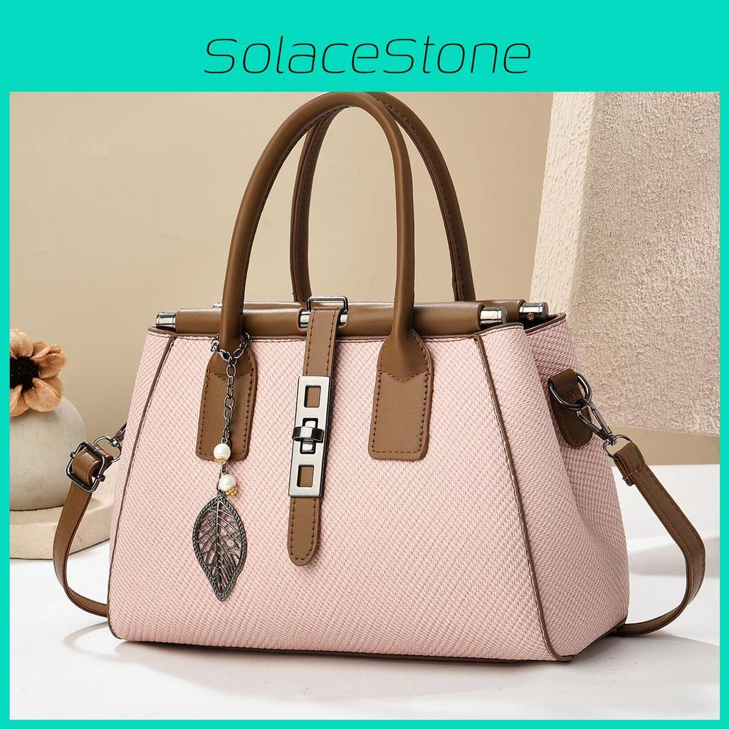 Leaves Bag Pendant Fashion Pu Inner Compartments Stitching Elements Daily Outing