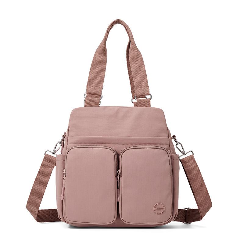 Borsa a tracolla in nylon multitasche da donna, borsa a spalla leggera con tracolle