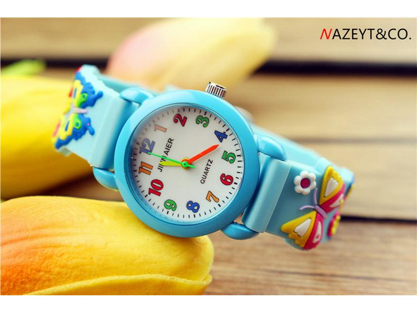 

3D Kids Quartz Butterfly Watch - Silicone Band for Elementary Students