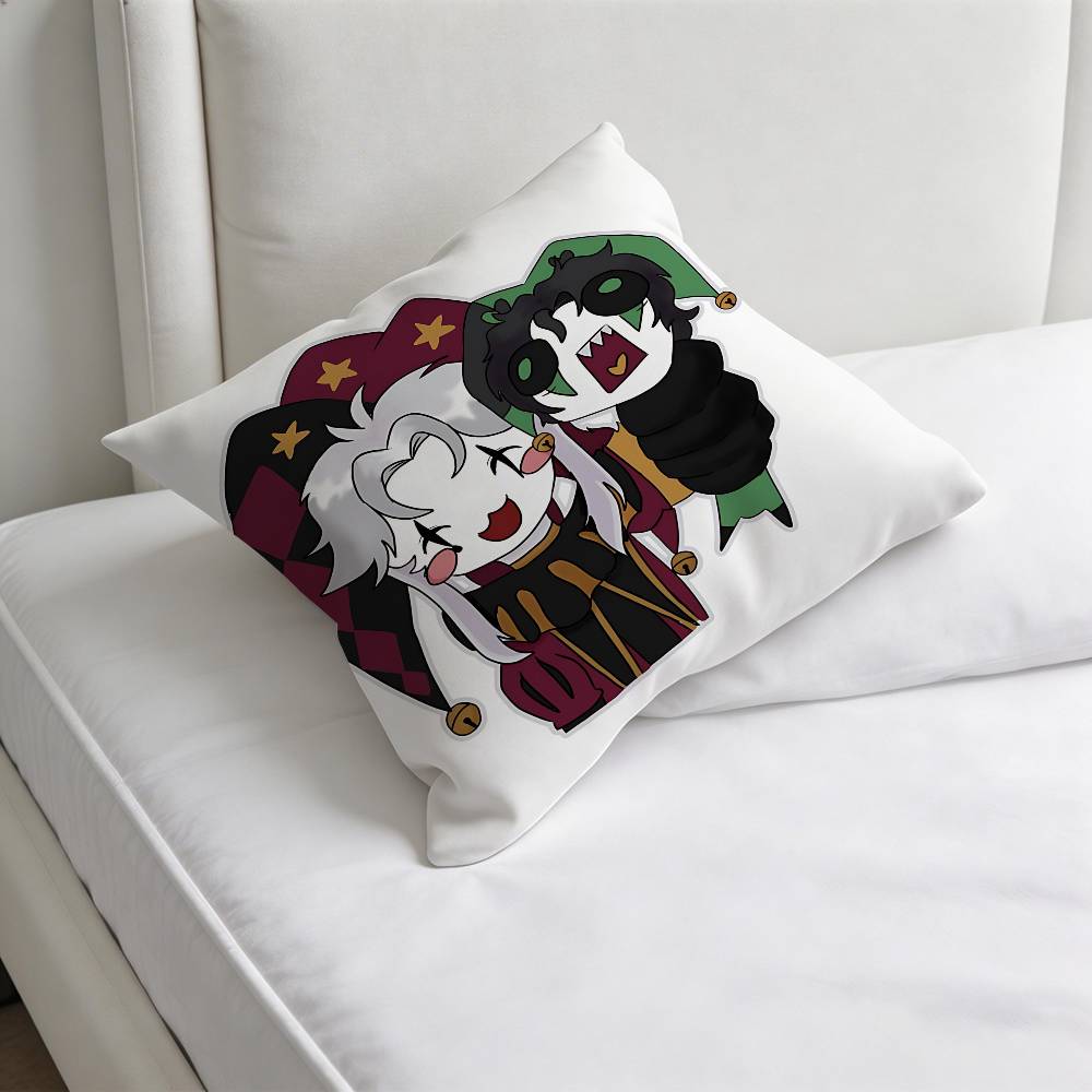 FFreak PPierrots CCircus Square Pillow Cover Decorative Throw Pillow Case for Sofa Couch Bed Home Car Living Room Decoration