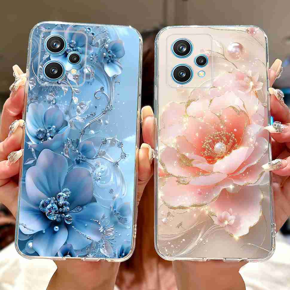 For Oppo Realme 9 Pro+ RMX3392 Case Fashion Painting Soft Silicone Cover For Realme 9Pro Plus RMX3393 6.43" Flower Phone Shell