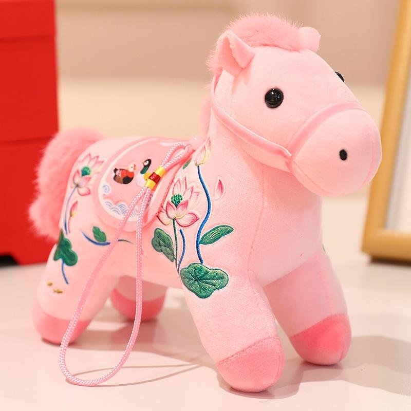 Horse Year Plush Pony Keychain Mascot Pendant Plush Pony Spring Festival Christmas Party Gift Pony Pendants Decoration Gifts