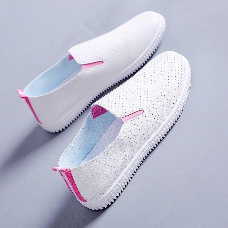 Hollow White Shoes Women's 2024 Casual Women's Shoes Casual Versatile Flat Heel One Pedal Comfortable Breathable Lazy Shoes Single Shoes