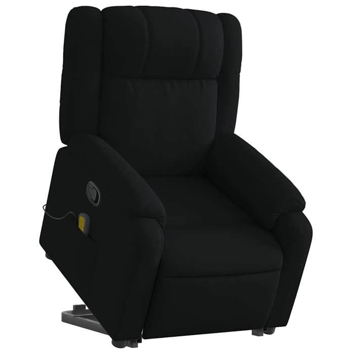VidaXL Fauteuil de massage inclinable Noir Tissu 3205216