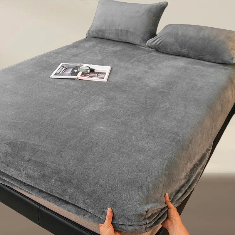

2025 New Furry Mattress Cover, Warm Bed Sheet, Autumn and Winter Thick Bed Sheet, Soft Mattress Protective Cover 90x200x30cm