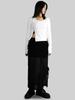 Digeunolusileu Zipper Side Slit Crop Long Sleeve Tee