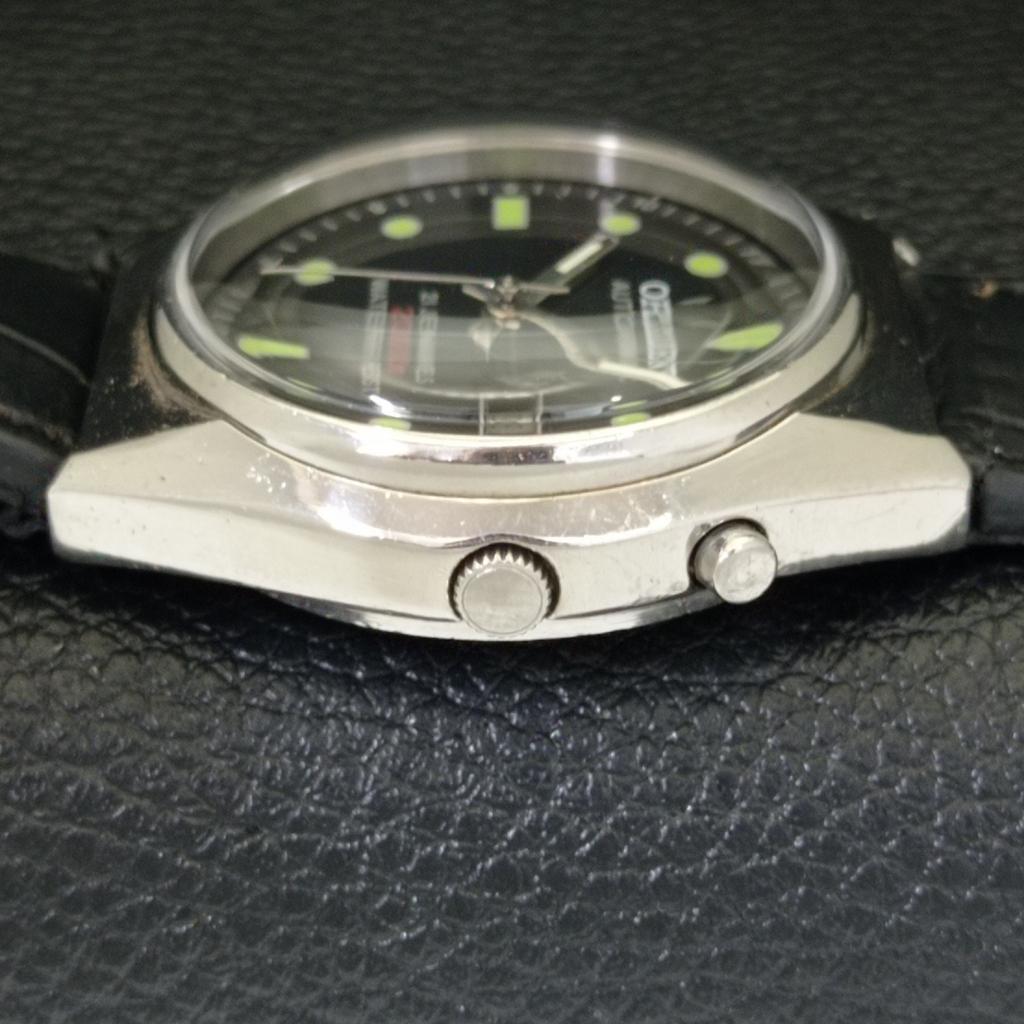 VINTAGE ORIENT AUTOMATIC JAPAN MENS BLACK COLOR DIAL WATCH A700695-5 R204-a700695