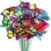 10/20/50pcs Butterfly Decoration Stakes 3D Artificial Butterfly Yard Planter Flower Pot Christmas Party Garden Patio Decoration