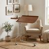 Mobile Table with Side Tray Ergonomic Furniture Stable for Telecommuting Workers