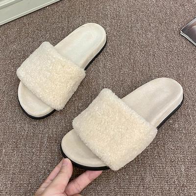 Fur Women Flats Cotton Slippers Winter Home Shoes Casual Dress Woman Boots 2025 Walking Cozy New Trend Chaussure Femme