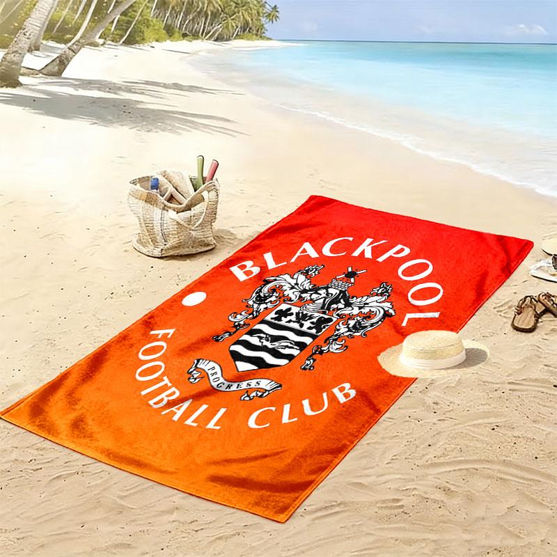 Asciugamano da Spiaggia Blackpool F.C, Asciugamano Grande Morbido ad Asciugatura Rapida per Spiaggia Campeggio Nuoto