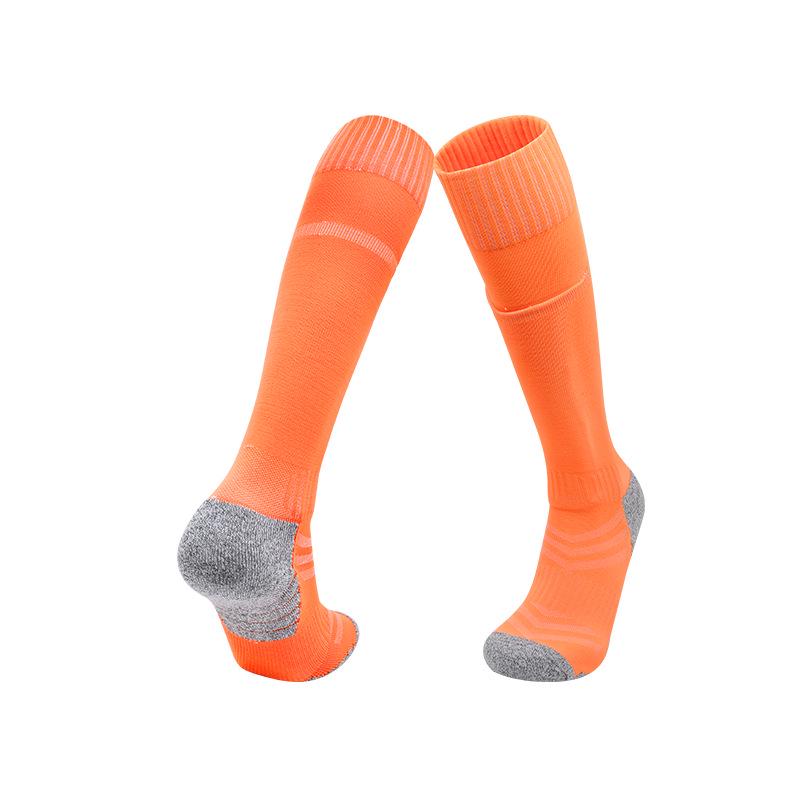 Professional Long Football Socks with Pocketed Shin Guards - Non-slip, Towel Bottom for Kids & Adults
