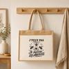 Sac Cabas - PLANETEE - J’peux pas je préfère les Abeilles - Toile de jute et coton - Motif abeilles - 21 L (43×33×21 cm)