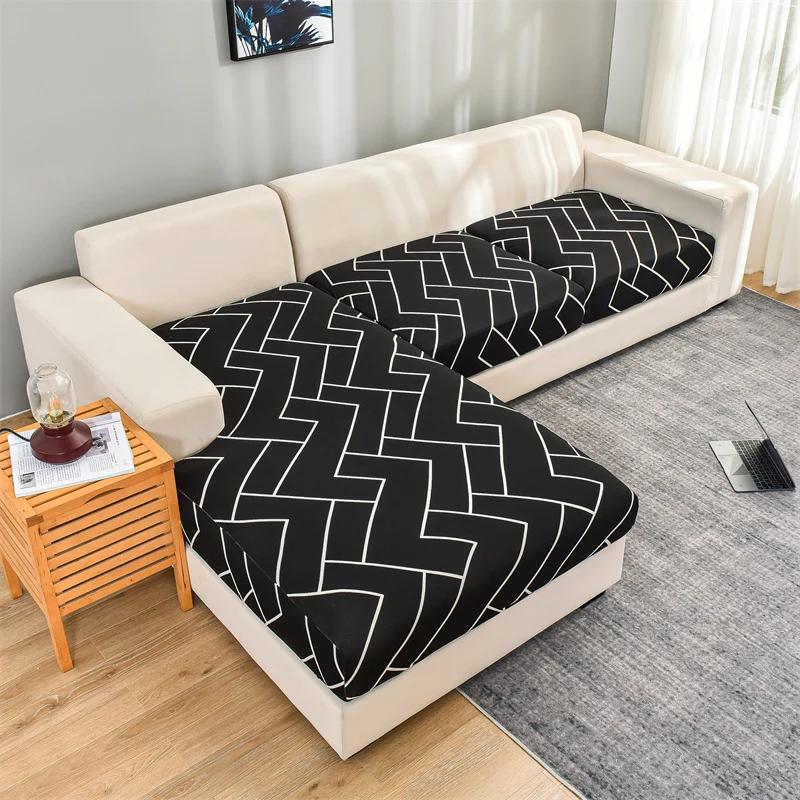 Elastic Sofa Seat Cushion Cover For Living Room Stretch Floral Printed Armchair Couch Cover Corner L-Shape Removable Anti-Dust