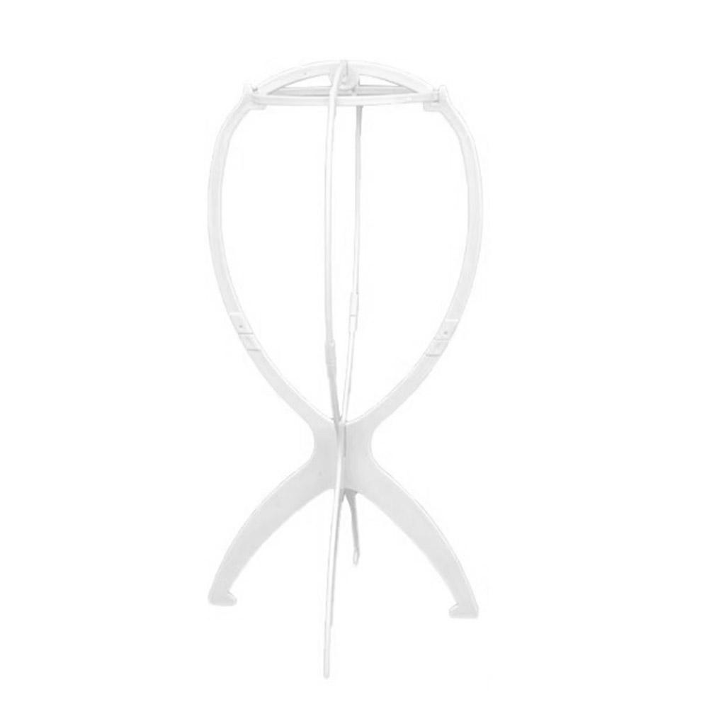 Folding Wig Stand Plastic Portable Hat Display Stand Adjustable Durable Barbershop Fashion Model Holder Home Salon Use