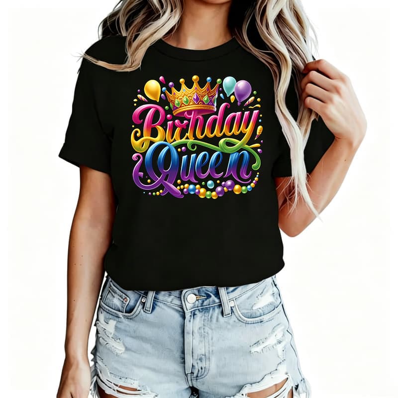 Birthday Womens TShirt Cotton Funny Graphic Short Sleeve Tee Novelty Shirt Casual Crew Neck Top SXl