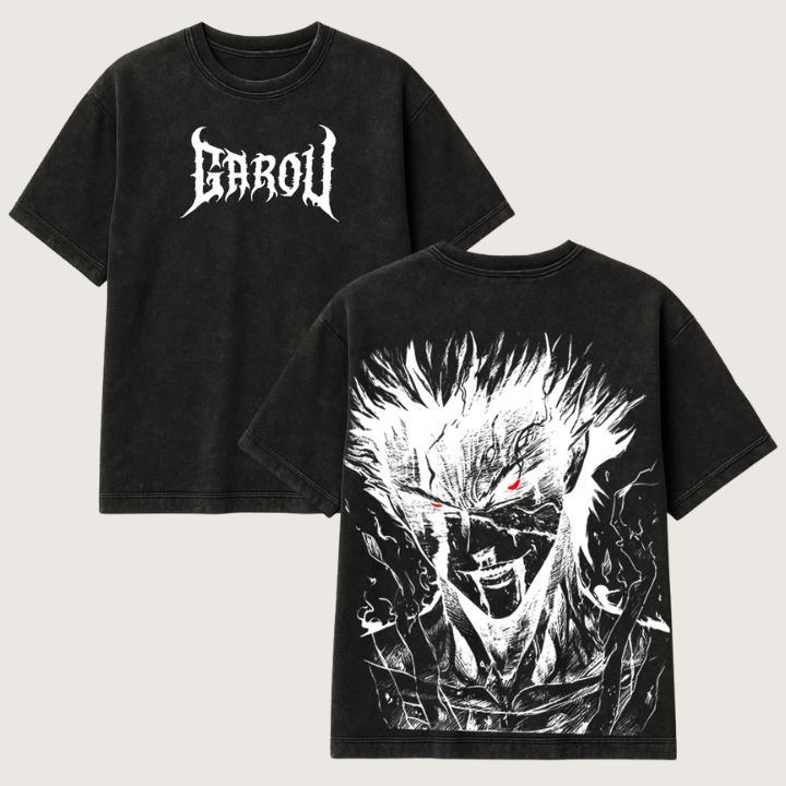 

Anime One Punch Man Garou Graphic T Shirt Men Women Washed Cotton Tshirts Vintage Casual Clothing Harajuku Oversized T-shirt XXL чёрный