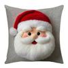 Santa Claus Christmas Throw Pillow Cover 2D Printed Plush Pillow Cover Pillowcase  Home Decoration